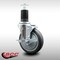 Service Caster 5'' SS Thermoplastic Rubber Swivel 1-5/8'' Expanding Stem Caster with Brake SCC-SSEX20S514-TPRB-TLB-158 - alternate 2